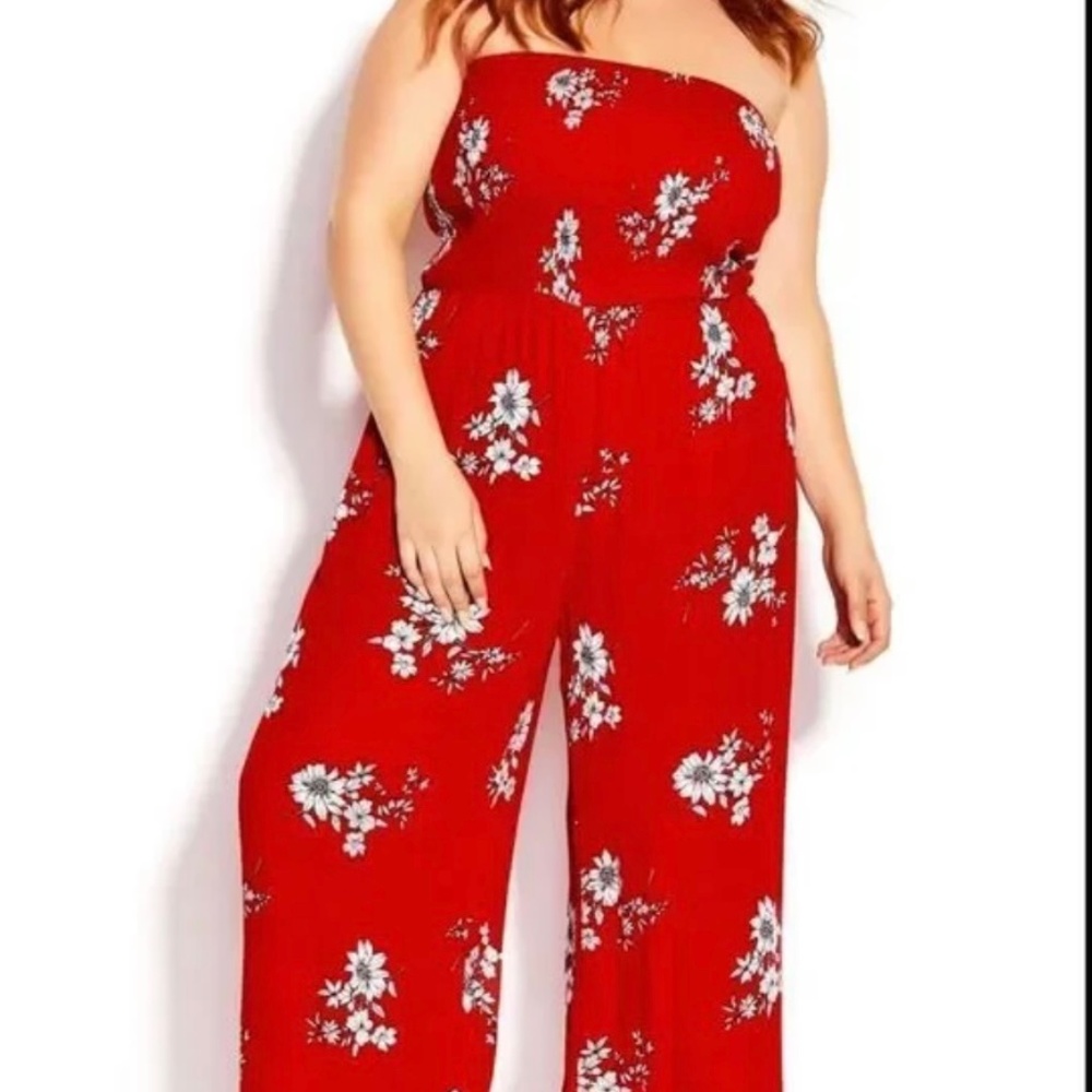 City Chic Strapless Jumsuit size 16